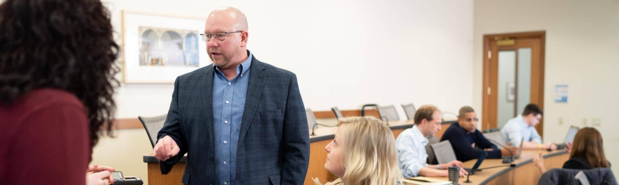 professor in classroom photo